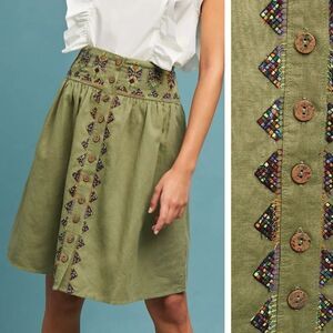 Maeve Embroidered Cottagecore Skirt Boho Western Festival Coachella Stagecoach